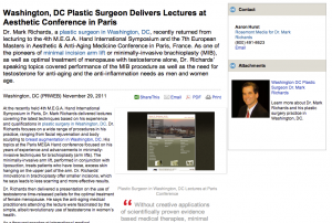 plastic, surgeon, surgery, lectures, arm, lift, washington, dc